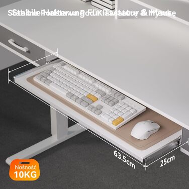 Електричний стіл з регульованою висотою та підставкою для клавіатури, 140x60 см, з 2 шухлядами, комп&39ютерний стіл з підставкою для монітора для домашнього офісу, білий, 140 x 60 см з підставкою для клавіатури