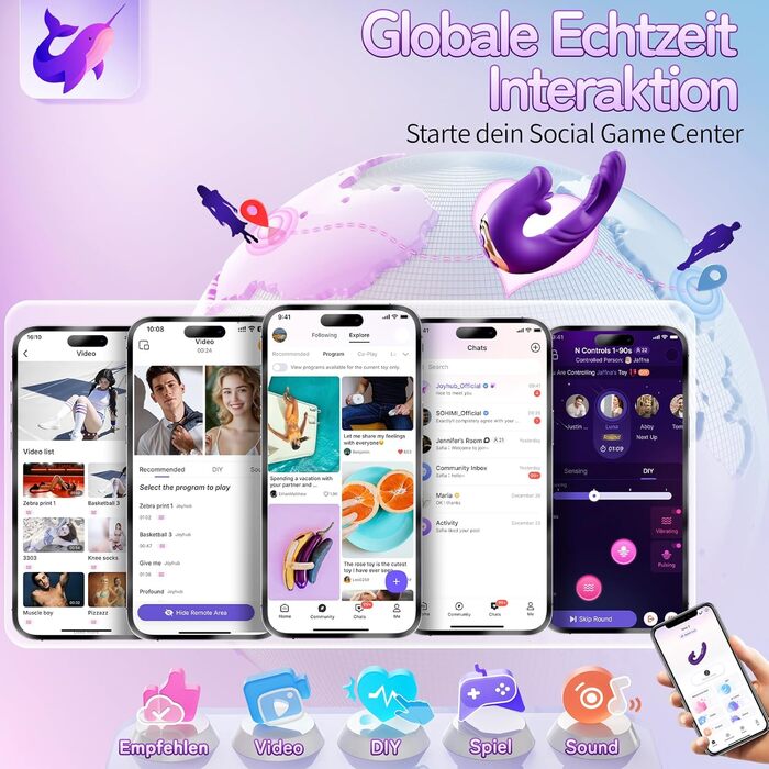 Набір вібраторів AI-Sync для жінок, вібратор-фалоімітатор, секс-іграшка для жінок з 5 режимами облизування язика, 5 режимів тріпотіння, 5 режимів вібрації, вібрація для жінок, набір секс-іграшок для жінок, вібратор, стимулятор клітора