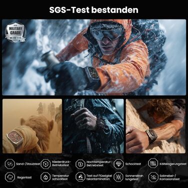 Розумний годинник KOSPET Tank M4 GPS для чоловіків, повністю з нержавіючої сталі, глобальні офлайн-карти та система з 6 супутників, водонепроникність 100 м, 50-денний заряд батареї, дзвінки Bluetooth, цілодобовий моніторинг серцевого ритму/сну, чорний