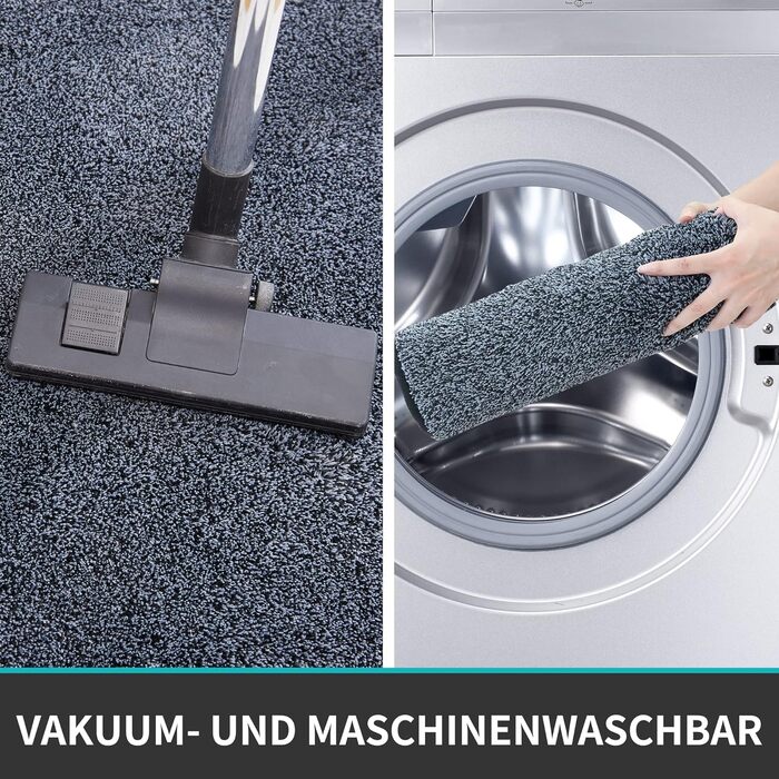 Килимок для дверей COSY HOMEER для приміщень 50 x 80 см, м'який абсорбуючий і брудовідштовхуючий килимок нековзний, низькопрофільн