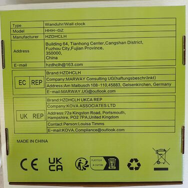 Безшумний настінний годинник Повзуча секунда з арабськими цифрами без цокання для прикраси вітальні, кухні, офісу, спальні (зелени