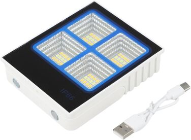 Сонячний кемпінговий ліхтар зі світлодіодом, 1200 мАг, функція заряджання через USB, перезаряджається для мобільних пристроїв, яскраве освітлення для кемпінгу та надзвичайних ситуацій, колір помаранчевий