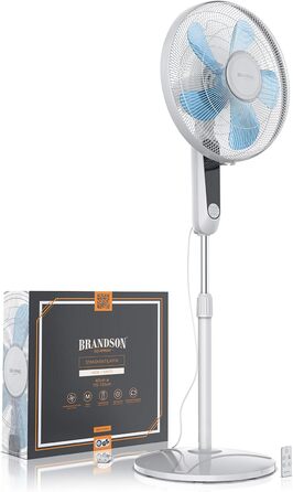 Вентилятор на підставці Silent з пультом дистанційного керування та дисплеєм - мобільний вентилятор - коливання 80 - 60 Вт - венти