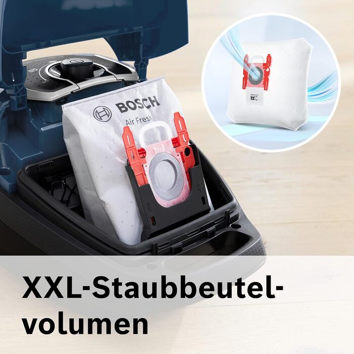 Пилосос Bosch з мішком Серія 8 BGL8XPER, ідеально підходить для алергіків, гігієнічний фільтр, 10-річна гарантія на двигун, XXL на