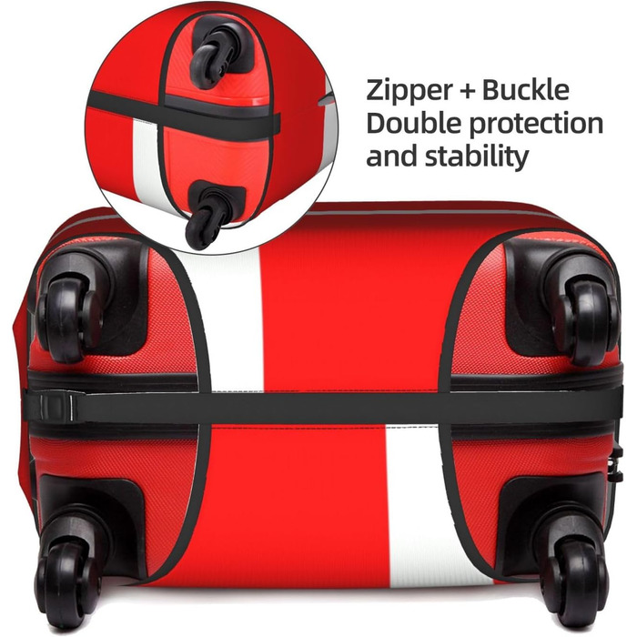 Чохол для валізи, Данія, еластичний, унісекс, для ділових поїздок, білий, розмір 46