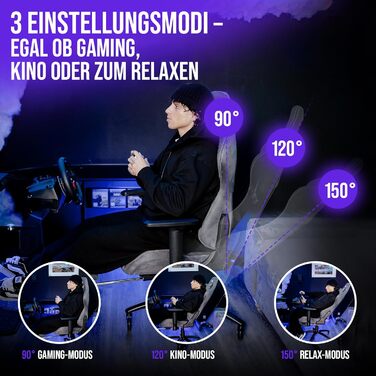 Ергономічне ігрове крісло ПЕРЕМОЖЕЦЬ ТЕСТУ Ролики, стійкі до подряпин, дихаюче, 4D підлокітники, з підставкою для ніг Ергономічне ігрове крісло з тканини, вантажопідйомність 150 кг Антрацитове ігрове крісло