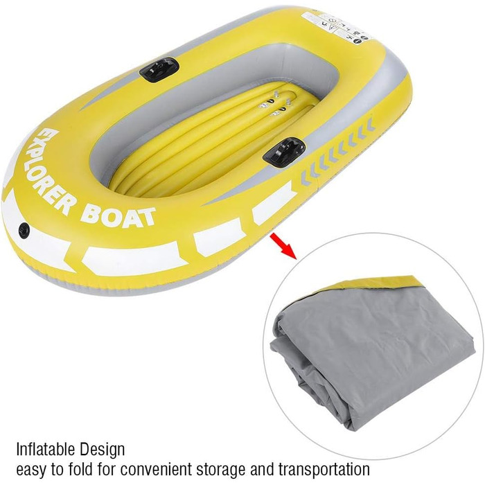 Надувний човен Tbest Schlaucot для 2 осіб, каяк, каное, плот, весловий човен, складний екскурсійний човен, ПВХ матеріал для 2 осіб