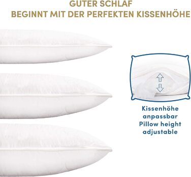 Подушка Sleep Moon &quotМаленький принц&quot від алергії з натурального волокна 80x80 см - Гіпоалергенна подушка з наповнювачем з фіброзних кульок - Бавовняна подушка 80x80 - Можна прати при температурі до 60 градусів. Зроблено в Німеччині.