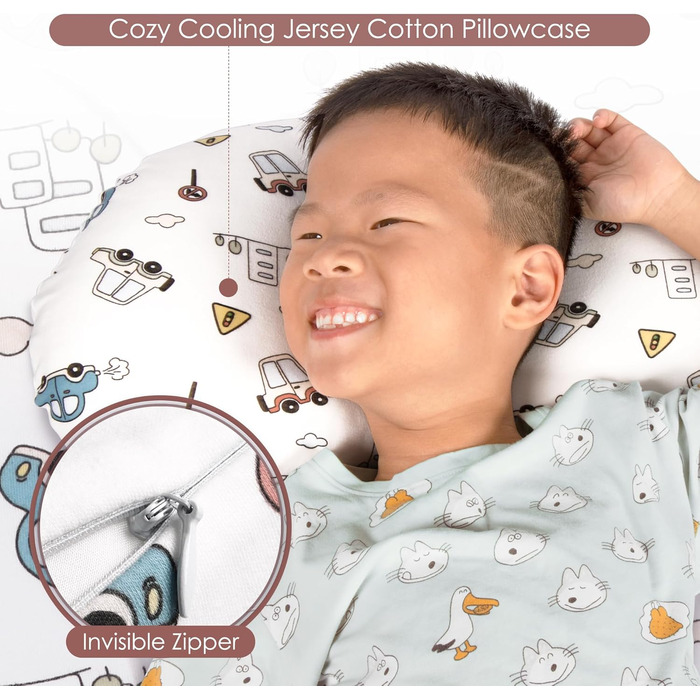 Дитяча подушка для сну BYRIVER CarCity, постільна подушка для малюків, дітей, хлопчиків, дівчаток, прохолодна мила наволочка для в