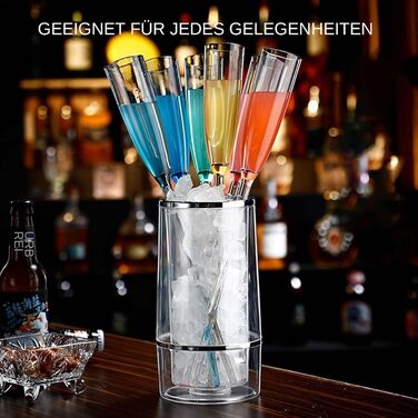 Загальні плаваючі келихи для шампанського, келихи для шампанського для басейну, 6 шт. акрилові келихи для вина, плаваючі флейти дл