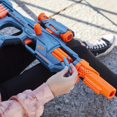 Бластер Nerf Elite 2.0 Eaglepoint RD-8, барабан на 8 дротиків, знімний телескоп і знімний ствол, з 16 дротиками Nerf і болтами, 27-метрова стрільбище, для хлопчиків і дівчаток