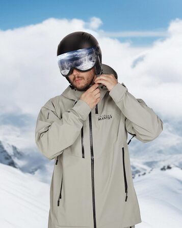 Шолом для сноуборду OutdoorMaster з лижними окулярами, лижний шолом та козир 2-в-1, знімні окуляри, захисна піна EPS та 14 вентиляційних отворів для охолодження, снігові шоломи для чоловіків, жінок та молоді, матово-чорний, розмір L