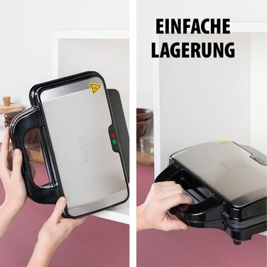 Бутербродниця Tristar SA-3060 Дуже глибокі сковороди дві порції за раз, чорна одна