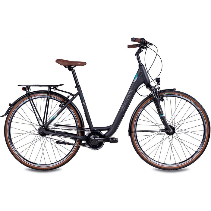 Жіночий міський велосипед Airtracks 28 дюймів Citybike LS CI.2820W Shimano Nexus 7-швидкісна втулка з динамо - матово-чорний. Розміри рами 45 см 50 см - Модель 2026 50 см (для зросту 165-180 см)