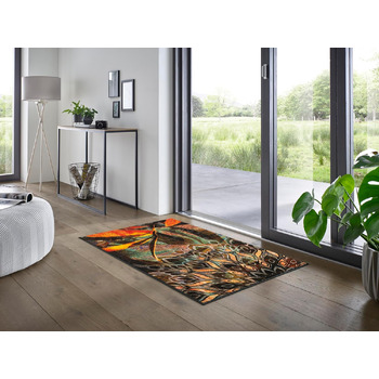 Килимок для дверей WashDry, Dance of Jungle 75x120 см, для використання всередині та зовні приміщень, можна прати, різнокольоровий 75 x 120 см (прямокутний)