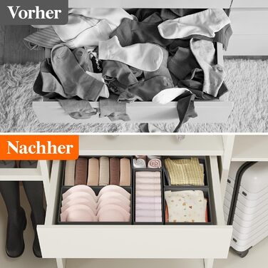 Набір органайзерів для шафи Lifewit з 16 шухляд, органайзер для шафи, система шухляд для пеленального столика, спальня для одягу, дитячий одяг, шкарпетки, спідня білизна, сірий 16