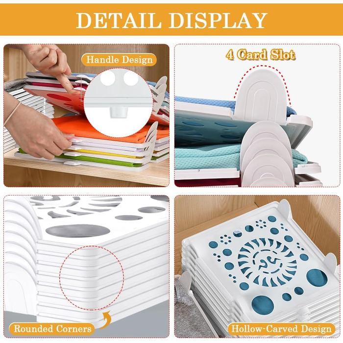 Організатор для футболок BoxLegend, який можна складати, органайзер для шафи, органайзер для гардеробу для дорослих і дітей, який