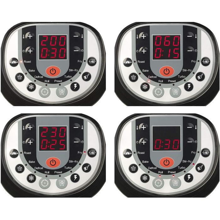 Галогенові печі Rosenstein & Shne цифрова галогенна конвекційна піч, 6 програм, 10 л, 1 200 Вт, 7 частин (конвекційна піч, духовка, хлібопічка)