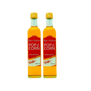 Літр олії для попкорну з тонким смаком натурального вершкового масла та практичним носиком Попкорн зі смаком кукурудзяного масла з високим нагріванням Жир Rapeseed Symphony зі смаком олії виноградних кісточок та вершкового масла 500 мл (2 шт. в упаковці),