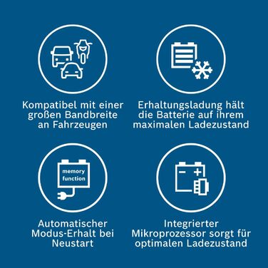 Зарядний пристрій Bosch C40-Li, 5 А, з функцією крапельного заряду - Автомобільний зарядний пристрій для свинцево-кислотних, AGM,