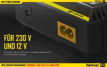 Зарядний пристрій NITECORE Sysmax D4 для літій-іонних акумуляторів NC-D4