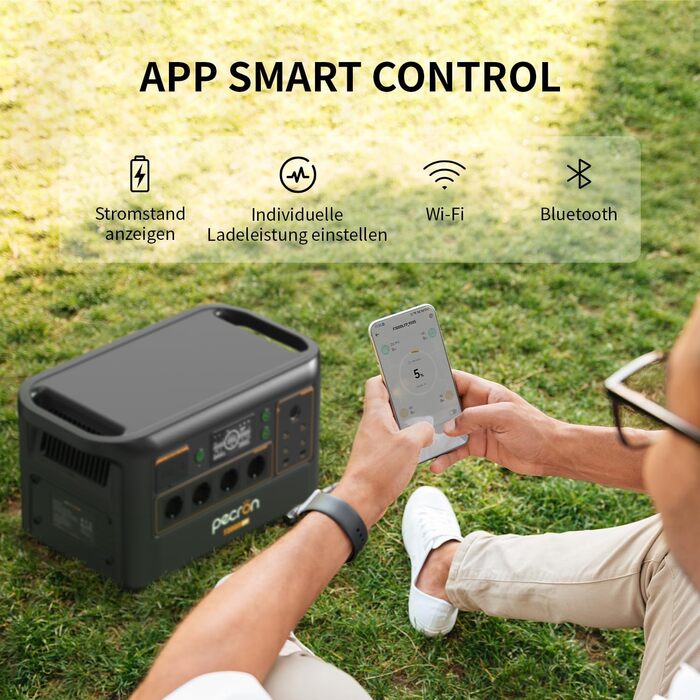 Портативна електростанція pecron F3000LFP 3072 Втгод з розетками змінного струму 3600 Вт, сонячним генератором та акумулятором LiFePO4 - функція швидкої зарядки для домашнього кемпінгу та аварійного джерела живлення