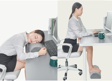 Подушка з піни з ефектом пам&39яті у формі півмісяця, ортопедична опорна подушка для ліжка, спини, шиї, ніг та колін, клиноподібна подушка для колін, серповидна подушка, подушка для підняття ніг для шиї, колін та попереку