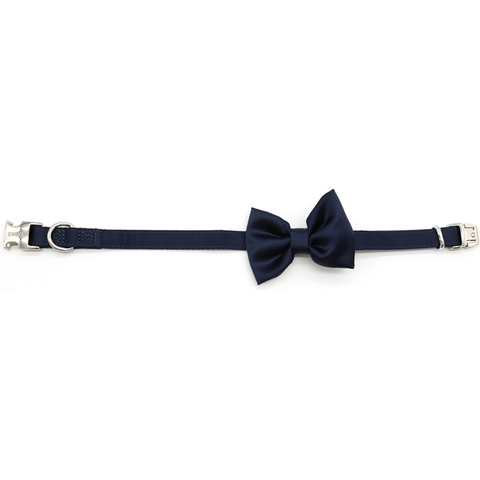 Ошийник для собак Croci Ceremony з метеликом, для весілля, блакитна тканина, сатин, срібні деталі, для малих, середніх та великих собак, розмір L/4166 см блакитний L