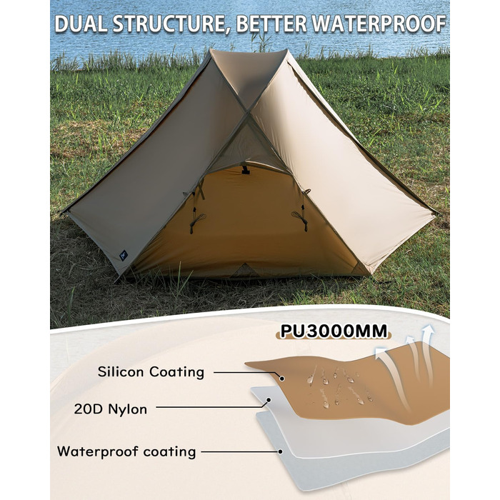 Намет-рюкзак MC TOMOUNT, надлегкий нейлоновий, для 1-2 осіб