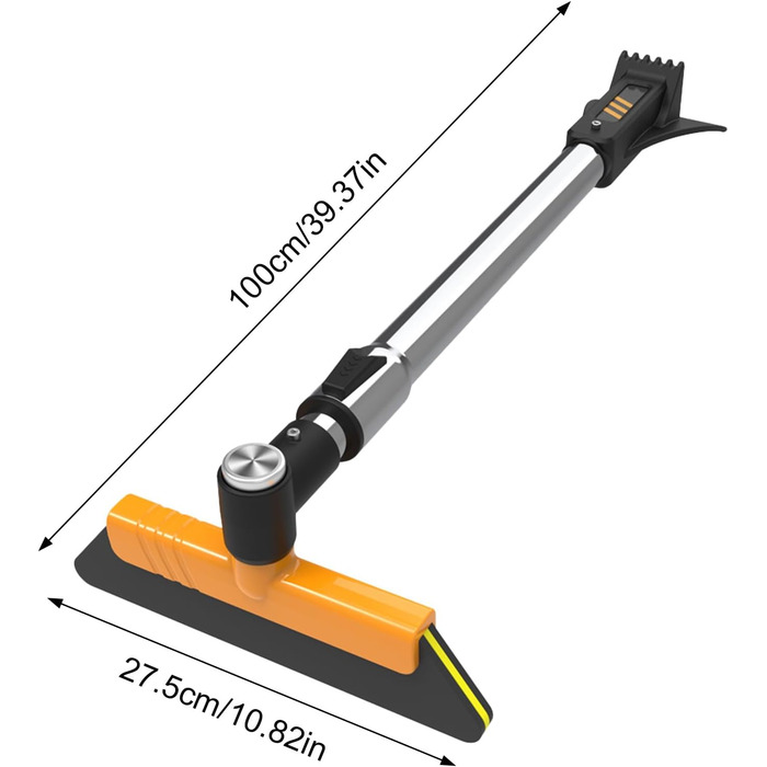 Скребок для льоду Автомобіль Телескопічний скребок для льоду з можливістю обертання на 360 Щітка для чищення автомобіля Яєчна мітла Автомобіль з нековзною сніговою мітлою Автомобіль висувається з ергономічною ручкою для скла, Транспортні засоби