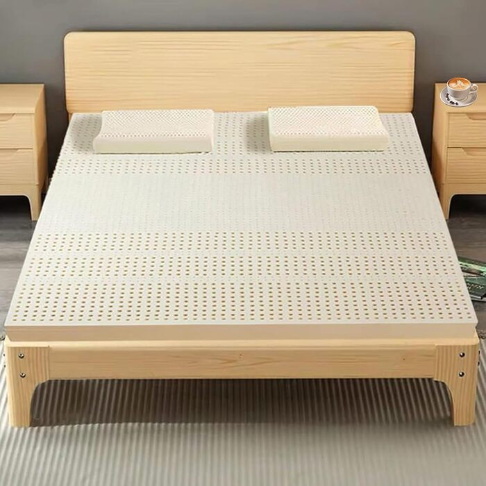 Латексний матрац 100 латексний середньої/м&39якості, 7 зон, ортопедичний матрац, знімний чохол, матрац з натурального латексу, 7,5 см, 3 дюйми, 120x180 см (47x71 дюйм)