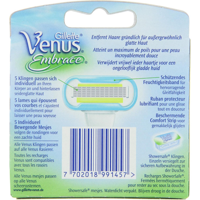 Жіночі леза для бритви Gillette Venus Embrace, 6 упаковок