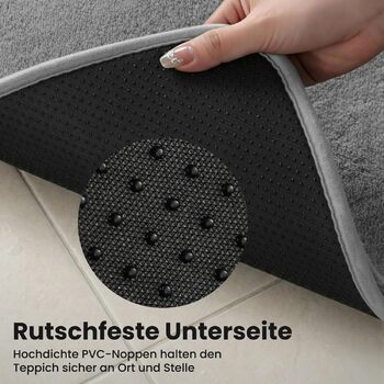 Килимок для ванної Sour Lemon, нековзний, 50x120 см, сірий килимок для ванної з мікрофібри, килимок для ванної, що миється, м&39який та пухнастий килимок для ванної, абсорбуючий килимок для душу, ванни, туалету, сірий, 50 x 120 см