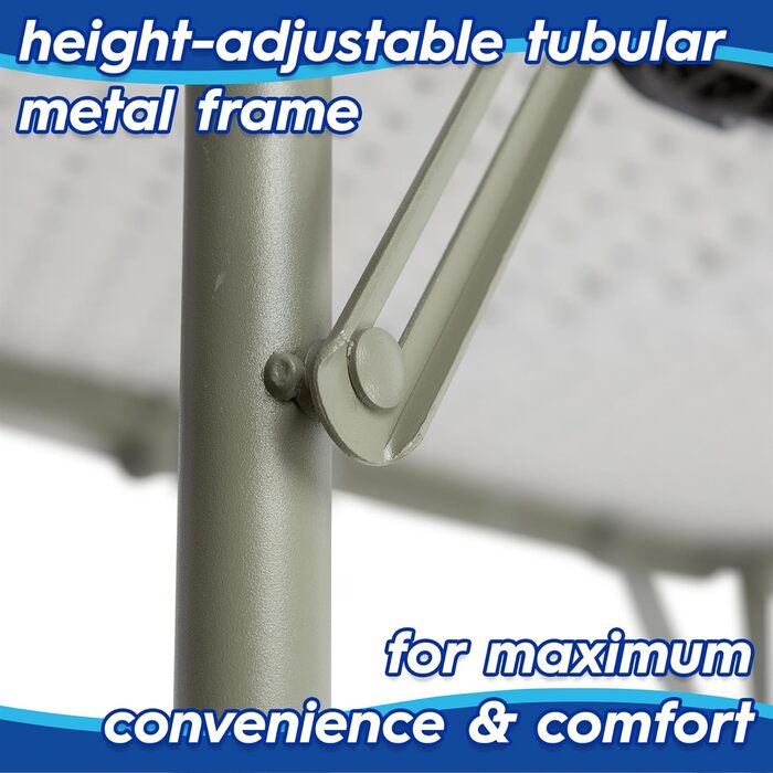 Складаний стіл Harbour Housewares з регульованою висотою та підставкою - 120 см (4 фути) - Чорний - Міцний складний портативний пластиковий меблі для саду, кемпінгу, пікніка та їдальні