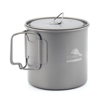 Титанова чашка та титановий горщик TOAKS для кемпінгу на природі 650 мл