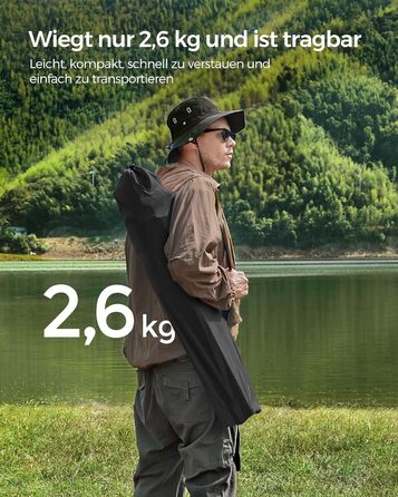 Складаний кемпінговий стілець SONGMICS, 2 шт., зручна міцна конструкція, витримує до 150 кг, з тримачем для напоїв, вуличний стілець, чорний