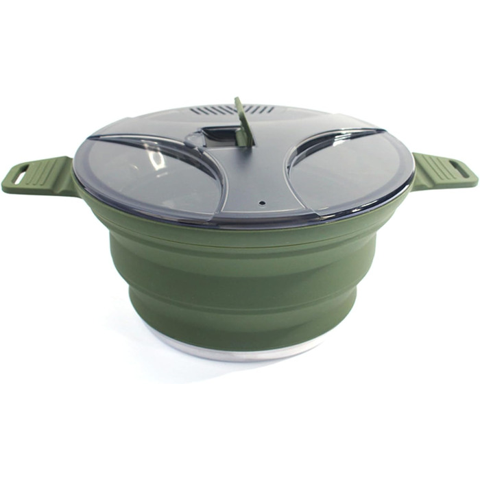 Упаковка з 2 силіконових мисок, нержавіючий посуд для походів, піших прогулянок та пригод на природі. Нержавіючий рюкзачний посуд., 1