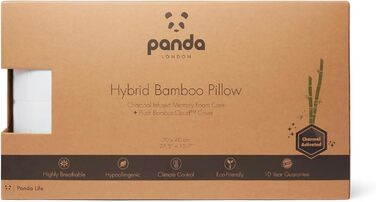 Гібридна бамбукова подушка Panda мякий, дихаючий бамбуковий чохол, ортопедична піна з ефектом памяті Lyocell