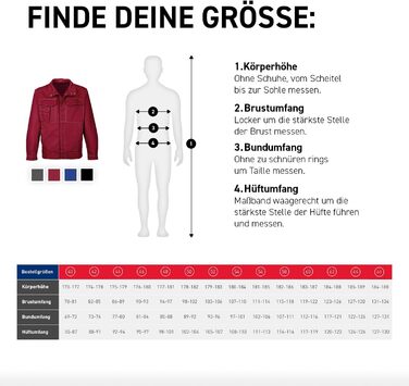 Робочий одяг ORGANIQ Робоча куртка бордовий Розмір 98 3XL бордовий