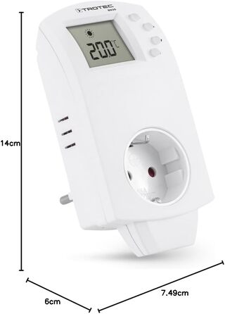 Вставний термостат TROTEC BN30, термовимикач для інфрачервоного опалення, кімнатний термостат, 5-30 C