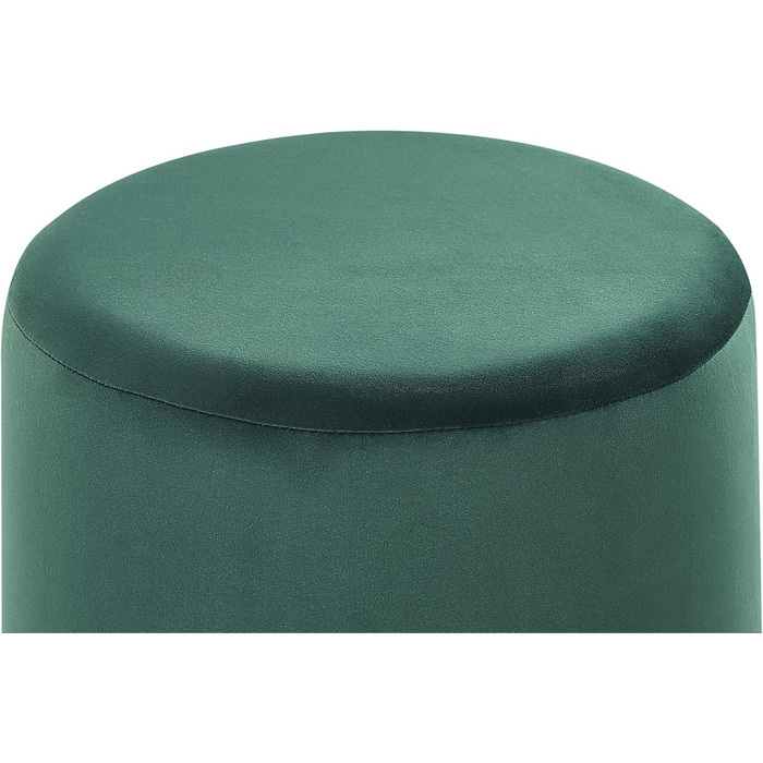 Пуф Beliani з круглою м&39якою оббивкою з зеленого оксамиту, пуф у стилі модерн, бароко, Софія