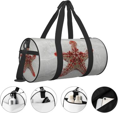 Дорожня сумка-циліндр, червона на тлі піщаного моря, спортивна сумка для чоловіків та жінок, сумка-мішок, спортивна дорожня сумка