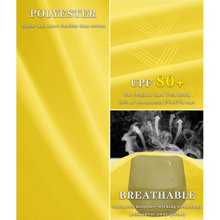 Чоловіча футболка CAVVA UV UPF80 з короткими рукавами, функціональна, дихаюча, з круглим вирізом, жовтого кольору, XL