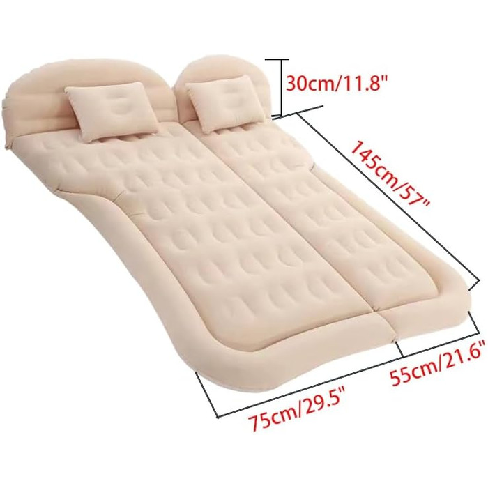 Автомобільний матрац для Suzuki SX4 S-Cross II 2016-2021, надувний матрац у автомобіль, матрац у автомобіль, надувне ліжко в багажник, матрац у багажник автомобіля, комбіноване ліжко в автомобіль, сірий