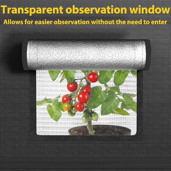 Тент для вирощування рослин Growzelt 40x40x120 см. Палатка для індору з відбиваючою плівкою, виготовлена з міцного оксфордського полотна 600D та сталевого каркасу. Ідеально підходить для вирощування овочів, квітів та трав у приміщенні.