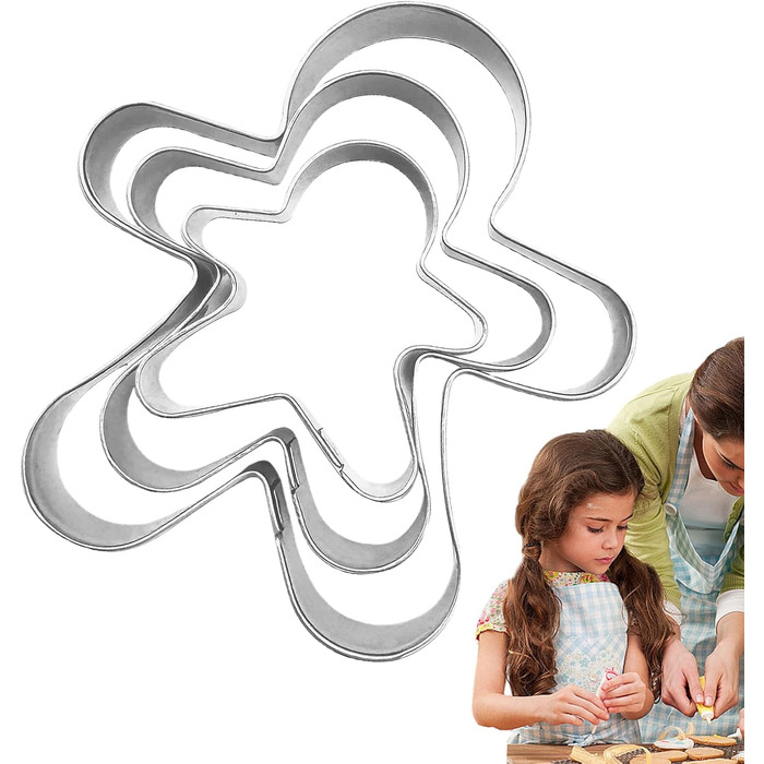 Різдвяні форми для випічки у формі пряникового чоловічка 3 шт Generisch