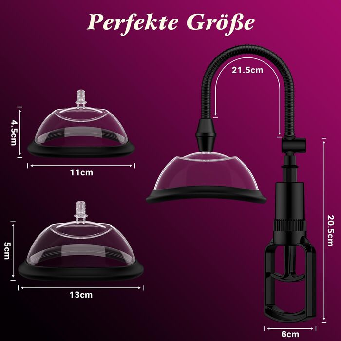 Вагінальний насос KGH, секс-іграшка для жінок, вагінальний кліторальний вакуумний насос для посилення відчуттів та сексуального задоволення, стимулятор клітора, присоска для сосків з 2 сильними присосками для задоволення жінок та пар