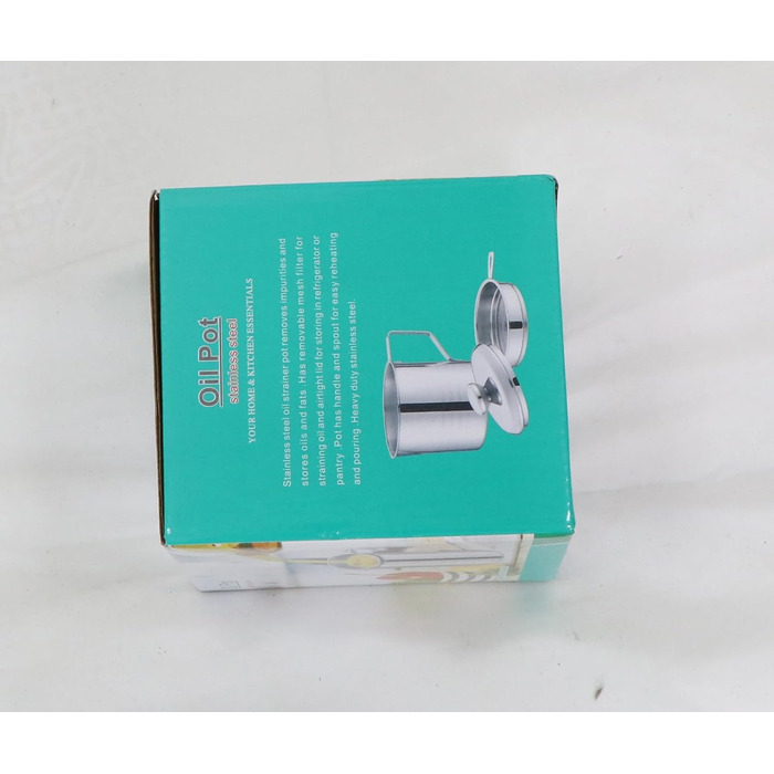 Контейнер для жиру Chihee Економія жиру для бекону з нержавіючої сталі з дрібним сітчастим ситечком 1,2 л Контейнер для олії з пилонепроникною кришкою Протиковзкий піддон для кухні для смаження Приготування їжі Зберігання жиру Масляне ситечко