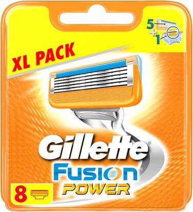 Зняті з виробництва леза для бритви Gillette Fusion Power (для чоловіків) 8 змінних лез