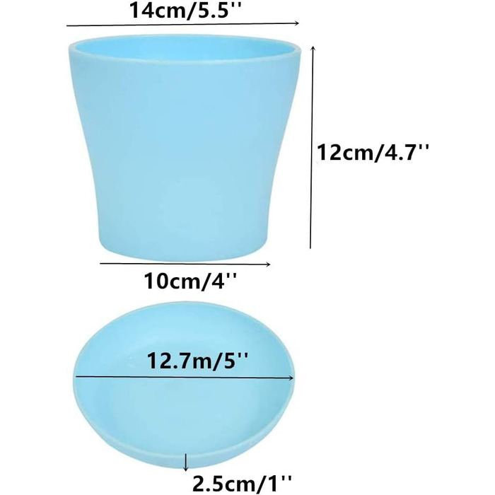 Горщики для рослин пластикові з блюдцем круглі квіткові горщики пластикові горщики для розсади загущувачі горщики для розсади міні